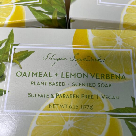 Plant Based Soap Oatmeal Lemon Verbena Sulfate Paraben Free Lot 3 mq - Picture 2 of 4